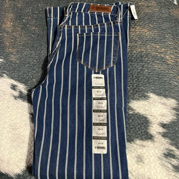 Wrangler Denim - Wrangler Men's Blue and White Striped Jeans